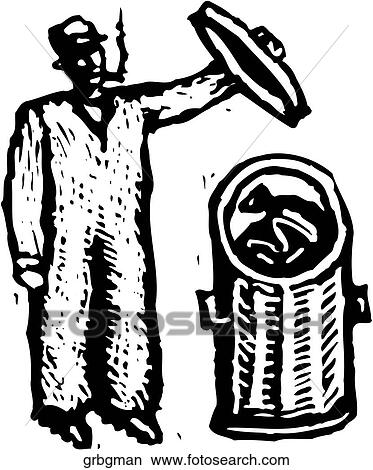 Garbage Man View Large Clip Art Graphic Clipart - Garbage Man. Fotosearch