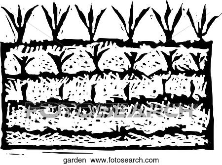 Garden View Large Clip Art Graphic Clipart - Garden. Fotosearch