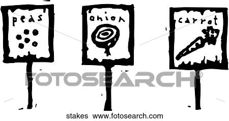 Clip Art - Garden Stakes. Fotosearch
