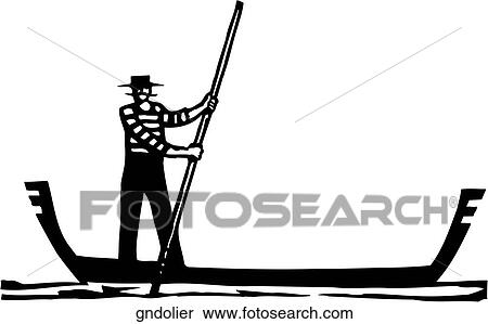 Clipart - Gondolier. Fotosearch