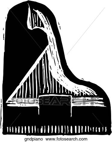 Grand Piano View Large Clip Art Graphic Clipart - Grand Piano. Fotosearch