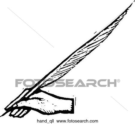 Hand & Quill View Large Clip Art Graphic Clipart - Hand & Quill. Fotosearch