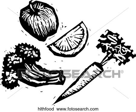 Healthy Foods View Large Clip Art Graphic Clipart - Healthy Foods. Fotosearch