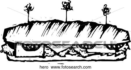 Hero Sandwich View Large Clip Art Graphic Clipart - Hero Sandwich. Fotosearch