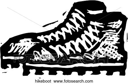 Clip Art - Hiking Boots. Fotosearch