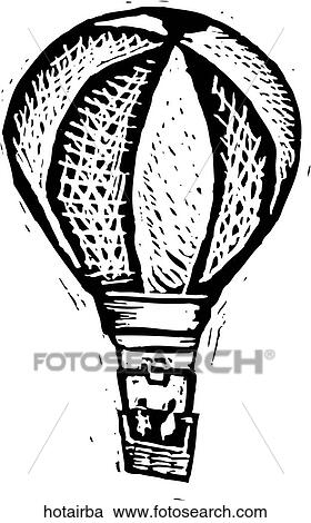 Clipart - Hot Air Balloon. Fotosearch