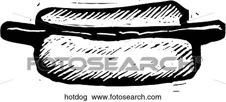 Hot Dog View Large Clip Art Graphic Clipart - Hot Dog. Fotosearch