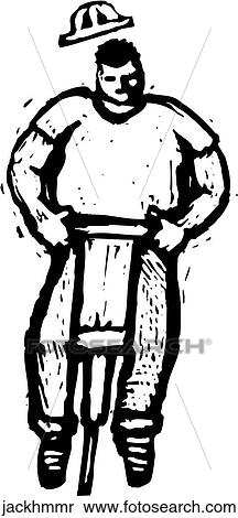 Jackhammerist View Large Clip Art Graphic Clipart - Jackhammerist. Fotosearch