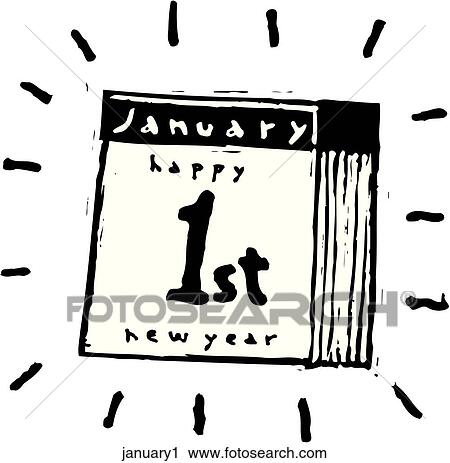 January 1st Clipart | january1 | Fotosearch