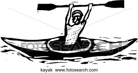Kayak View Large Clip Art Graphic Clipart - Kayak. Fotosearch