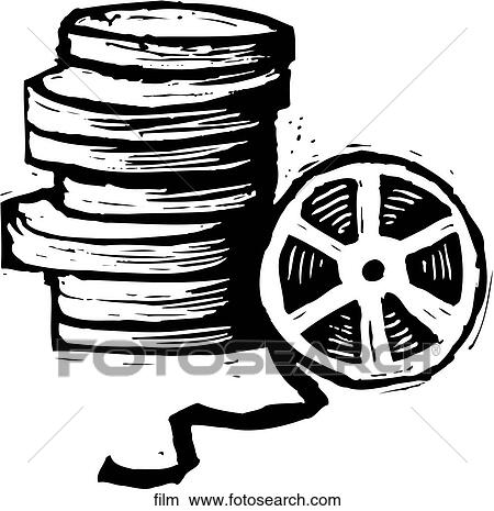 Man on Film View Large Clip Art Graphic Clipart - Man on Film. Fotosearch