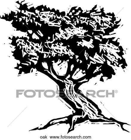 Oak View Large Clip Art Graphic Clipart - Oak. Fotosearch