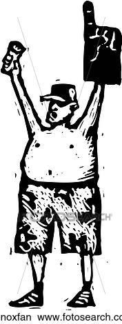 Obnoxious Fan View Large Clip Art Graphic Clipart - Obnoxious Fan. Fotosearch