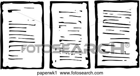 Clipart - Paperwork 1. Fotosearch