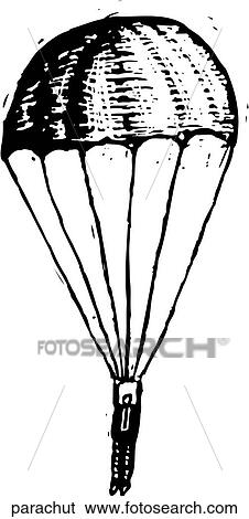 Parachuting View Large Clip Art Graphic Clip Art - Parachuting. Fotosearch