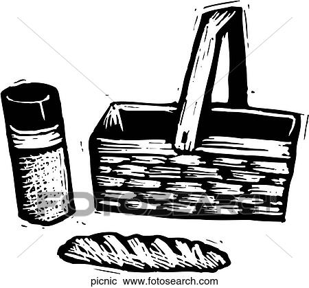 Picnic View Large Clip Art Graphic Clipart - Picnic. Fotosearch