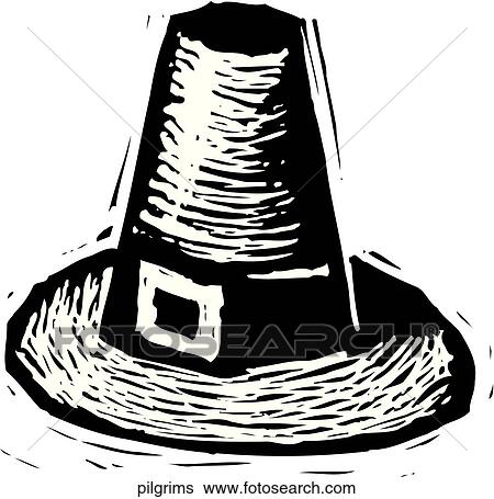 Clip Art - Pilgrim's Hat. Fotosearch