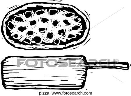 Pizza View Large Clip Art Graphic Clipart - Pizza. Fotosearch