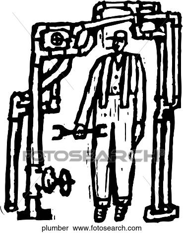 Plumber View Large Clip Art Graphic Clipart - Plumber. Fotosearch