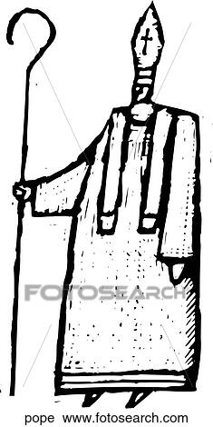 Pope View Large Clip Art Graphic Clipart - Pope. Fotosearch