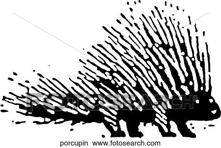 Porcupine View Large Clip Art Graphic Clipart - Porcupine. Fotosearch