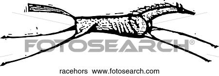 Clip Art - Racehorse. Fotosearch