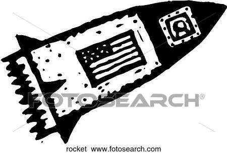 Clip Art - Rocket Ship. Fotosearch