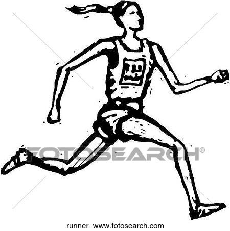 Runner View Large Clip Art Graphic Clipart - Runner. Fotosearch