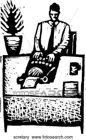 Secretary View Large Clip Art Graphic Clip Art - Secretary. Fotosearch