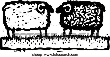 Clipart - Sheep. Fotosearch