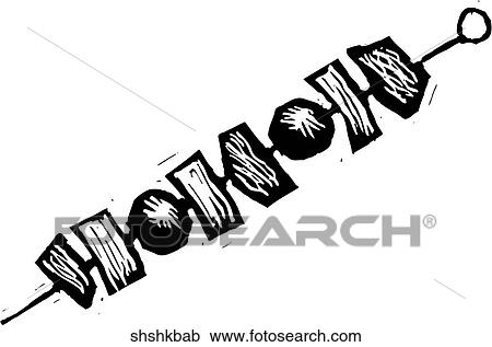 Clipart - Shish Kebab. Fotosearch