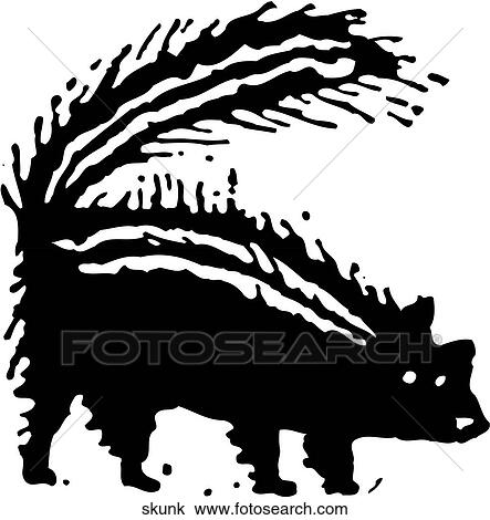 Skunk View Large Clip Art Graphic Clipart - Skunk. Fotosearch