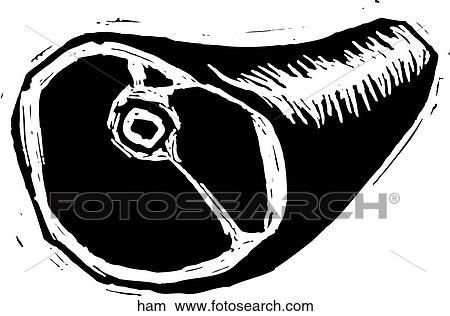 Clipart - Smoked Ham. Fotosearch