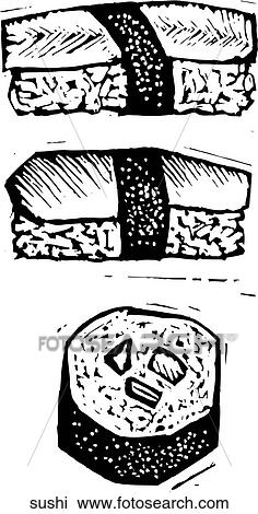 Clipart - Sushi. Fotosearch