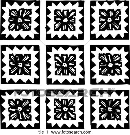 Tile 1 View Large Clip Art Graphic Clipart - Tile 1. Fotosearch