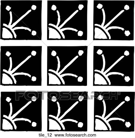 Tile 12 View Large Clip Art Graphic Clipart - Tile 12. Fotosearch