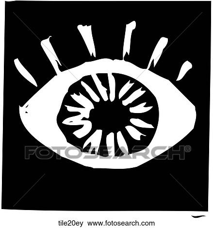Tile 20 Eye View Large Clip Art Graphic Clip Art - Tile 20 Eye. Fotosearch