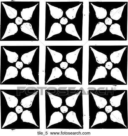 Tile 5 View Large Clip Art Graphic Clipart - Tile 5. Fotosearch