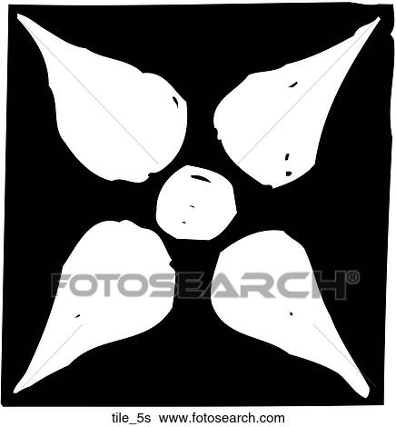 Clip Art - Tile 5s. Fotosearch