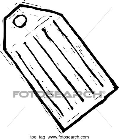 Toe Tag View Large Clip Art Graphic Clipart - Toe Tag. Fotosearch