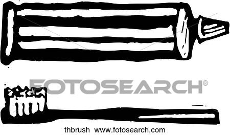 Clipart - Toothbrush/Paste. Fotosearch