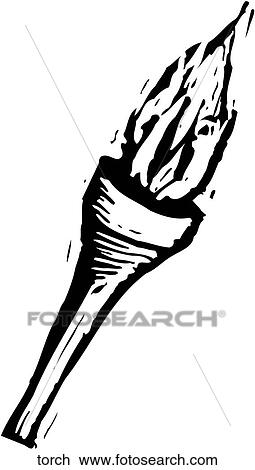 Torch View Large Clip Art Graphic Clipart - Torch. Fotosearch