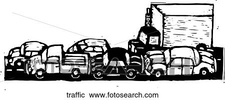 Traffic View Large Clip Art Graphic Clipart - Traffic. Fotosearch