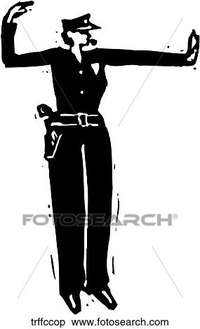 Traffic Cop View Large Clip Art Graphic Clipart - Traffic Cop. Fotosearch