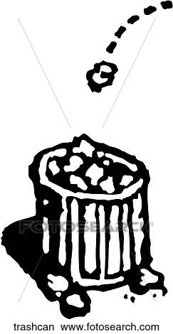 Clipart - Trash Can. Fotosearch