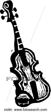 Violin View Large Clip Art Graphic Clipart - Violin. Fotosearch