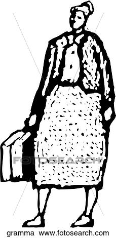 Clipart - Visiting Grandma. Fotosearch