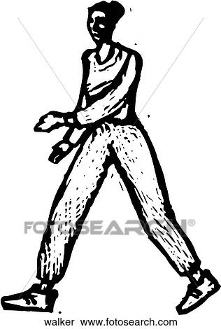 Clipart - Walker. Fotosearch