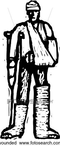 Clipart - Walking Wounded. Fotosearch