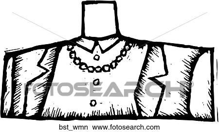 Clipart - Woman Bust. Fotosearch